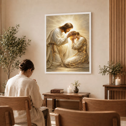 Jesus Christ Healing Grace Christian Wall Art Poster/Canvas