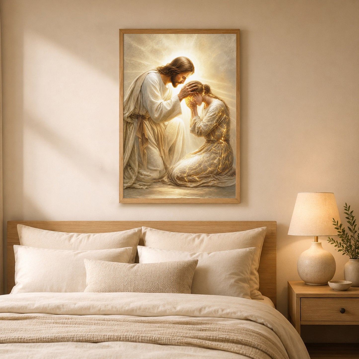 Jesus Christ Healing Grace Christian Wall Art Poster/Canvas