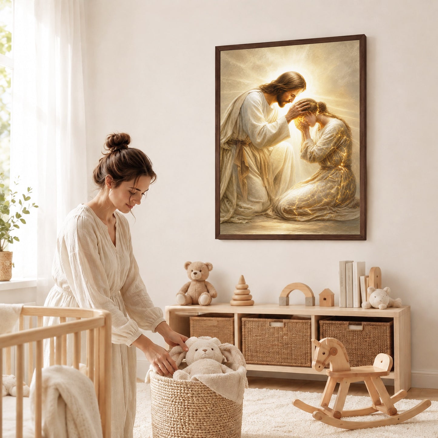 Jesus Christ Healing Grace Christian Wall Art Poster/Canvas