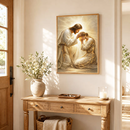 Jesus Christ Healing Grace Christian Wall Art Poster/Canvas