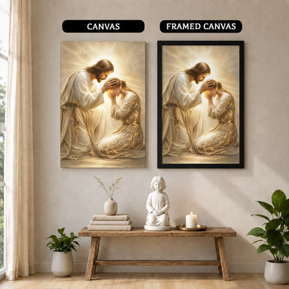 Jesus Christ Healing Grace Christian Wall Art Poster/Canvas