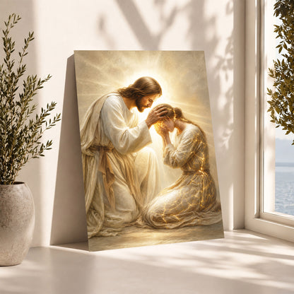 Jesus Christ Healing Grace Christian Wall Art Poster/Canvas