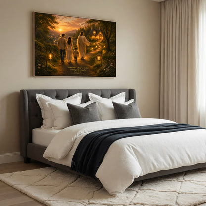 Your Word Is a Lamp to My Feet Psalm 119:105 Christian Wall Art Poster/Canvas