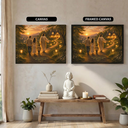 Your Word Is a Lamp to My Feet Psalm 119:105 Christian Wall Art Poster/Canvas