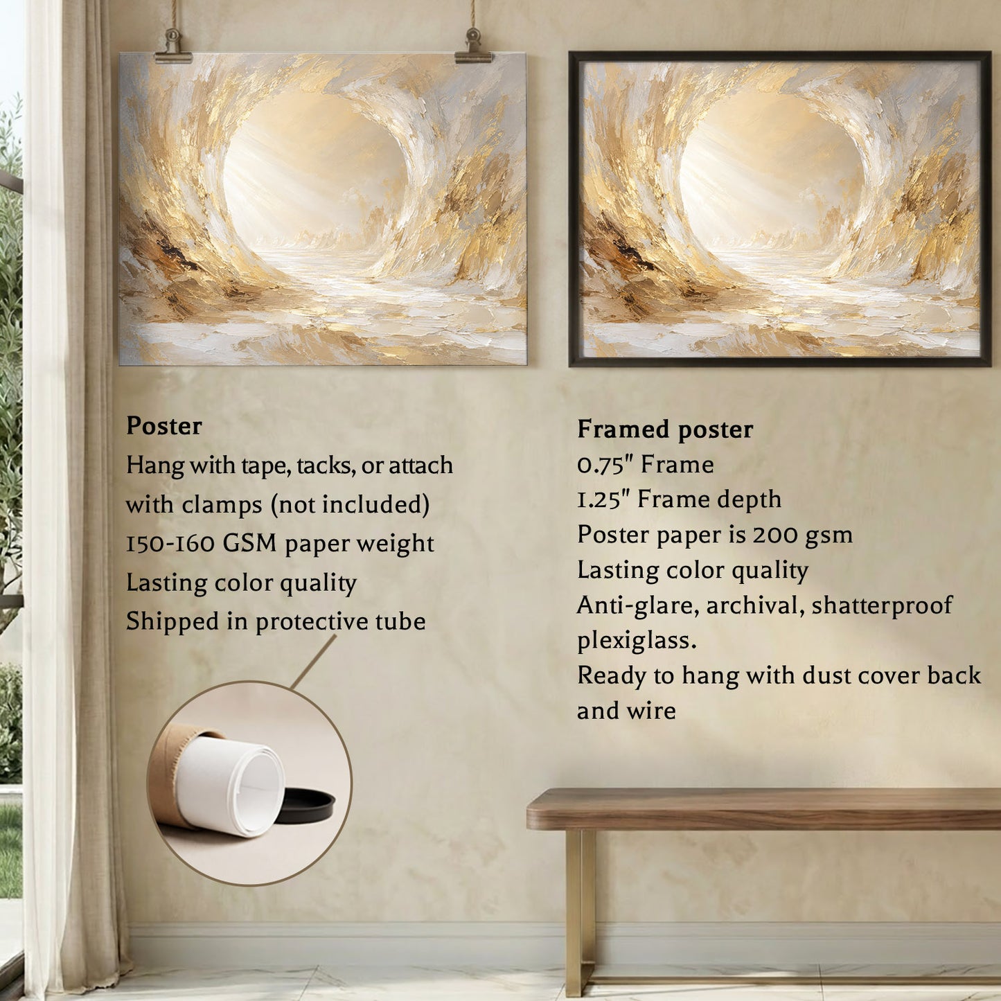 Empty Tomb Resurrection Christian Wall Art Poster/Canvas