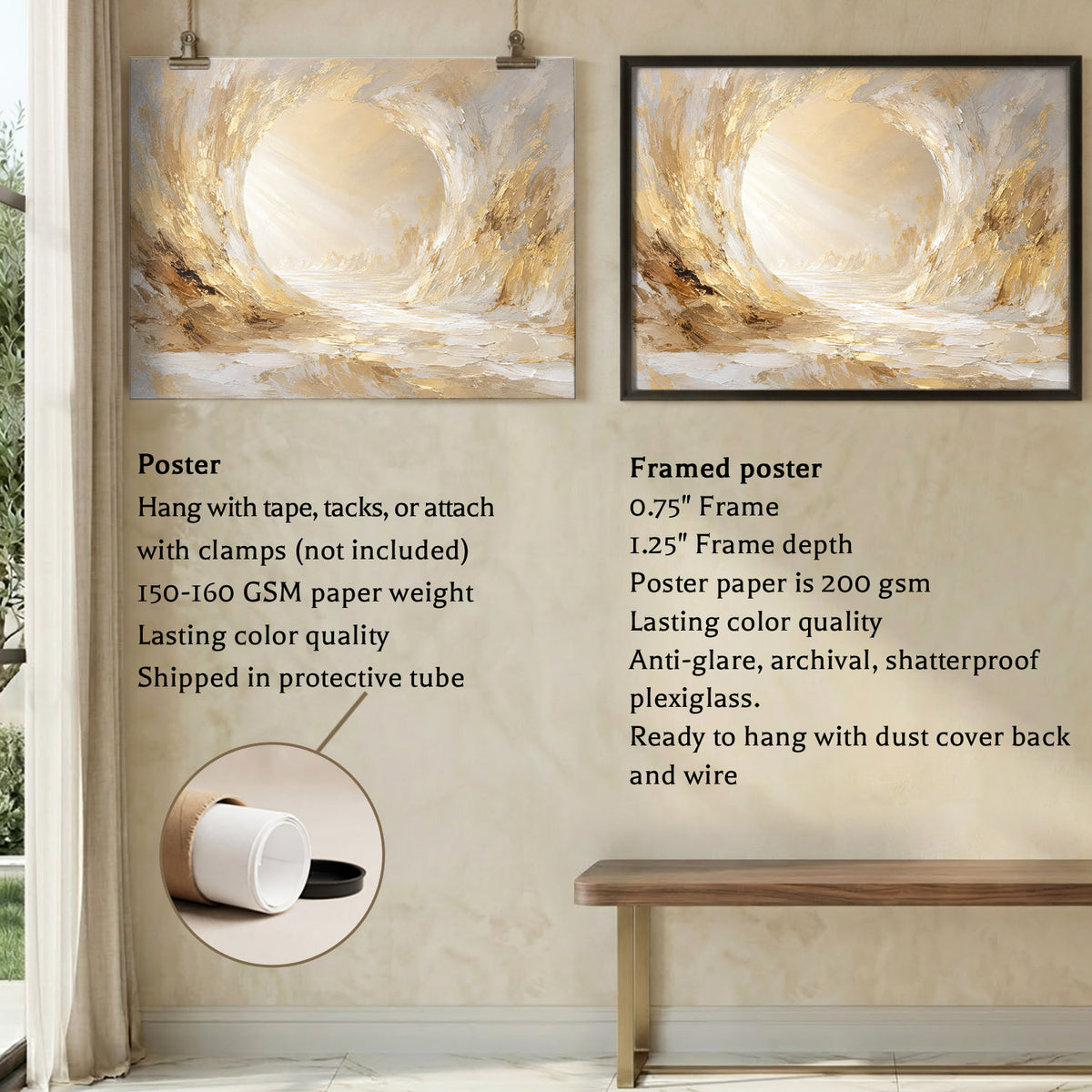 Empty Tomb Resurrection Christian Wall Art Poster/Canvas