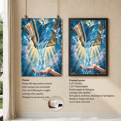 Dove and Light Rays Wall Art Canvas/Poster