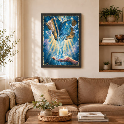 Dove and Light Rays Wall Art Canvas/Poster