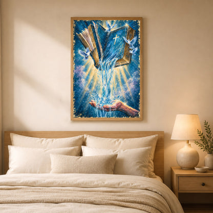 Dove and Light Rays Wall Art Canvas/Poster