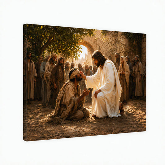 Inspirational Spiritual Scene Wall Art Canvas/Poster Golden Light Decor
