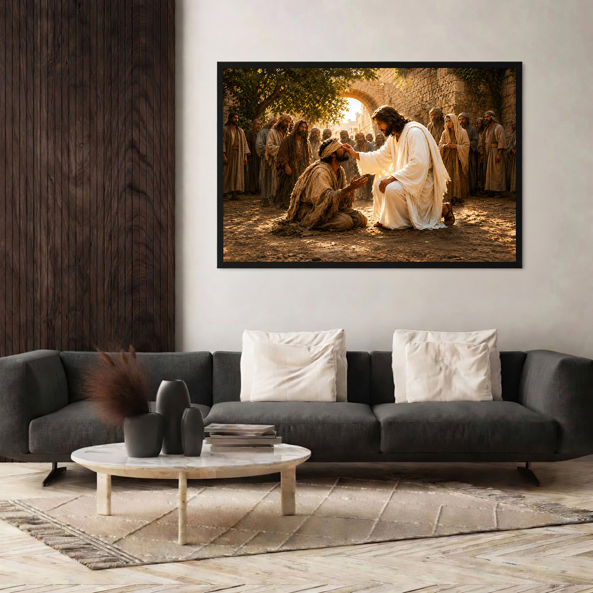 Inspirational Spiritual Scene Wall Art Canvas/Poster Golden Light Decor
