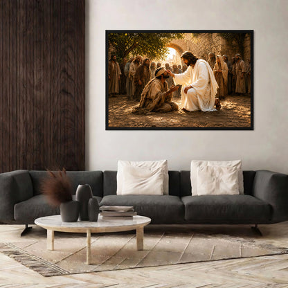 Inspirational Spiritual Scene Wall Art Canvas/Poster Golden Light Decor