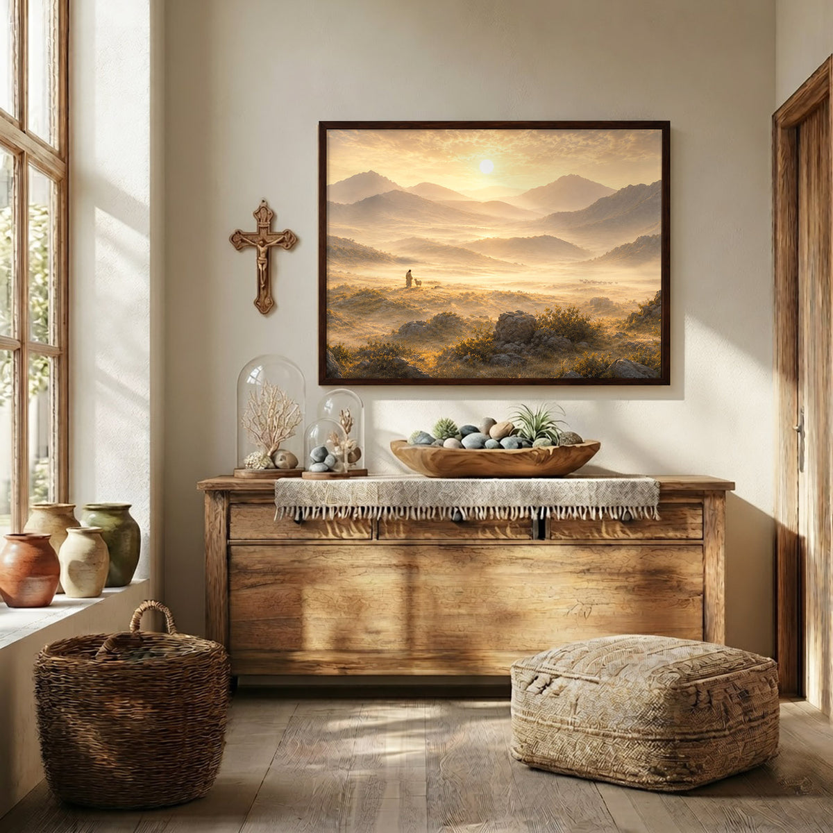 Peaceful Mountain Landscape Wall Art Poster/Canvas