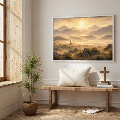 Peaceful Mountain Landscape Wall Art Poster/Canvas