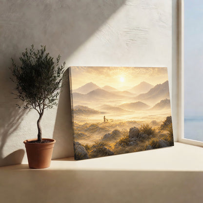 Peaceful Mountain Landscape Wall Art Poster/Canvas