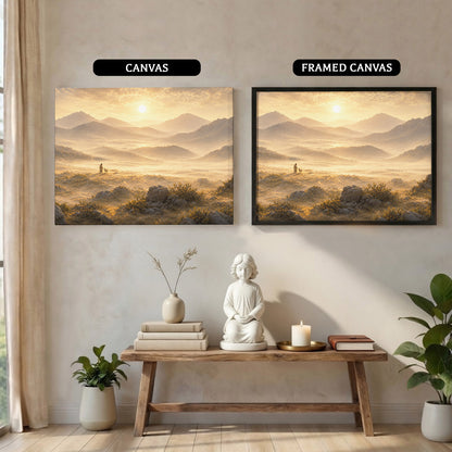 Peaceful Mountain Landscape Wall Art Poster/Canvas