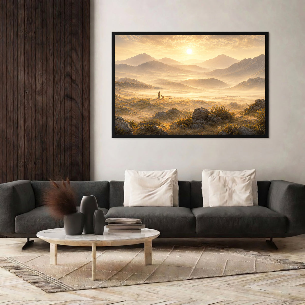 Peaceful Mountain Landscape Wall Art Poster/Canvas
