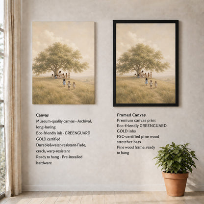 Jesus with Children Under Tree Wall Art Canvas/Poster