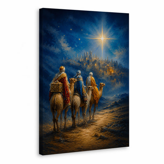 Three Wise Men Star of Bethlehem Christian Wall Art Poster/Canvas