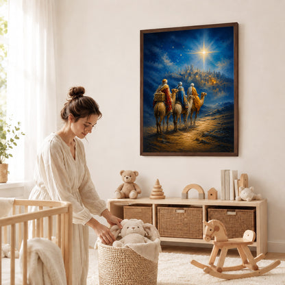 Three Wise Men Star of Bethlehem Christian Wall Art Poster/Canvas