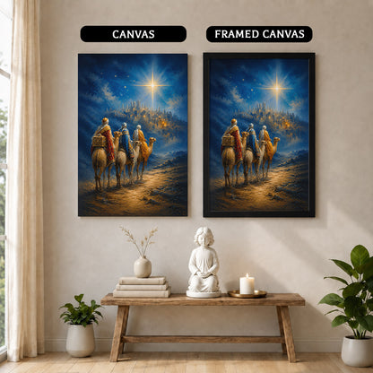 Three Wise Men Star of Bethlehem Christian Wall Art Poster/Canvas