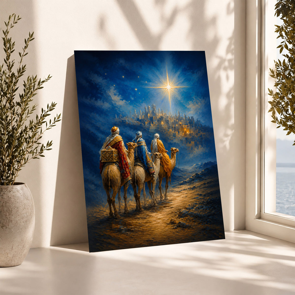 Three Wise Men Star of Bethlehem Christian Wall Art Poster/Canvas
