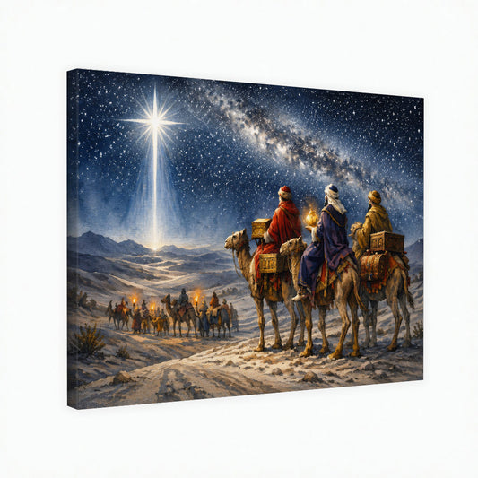 Star-Lit Journey of the Magi Christian Wall Art Poster/Canvas