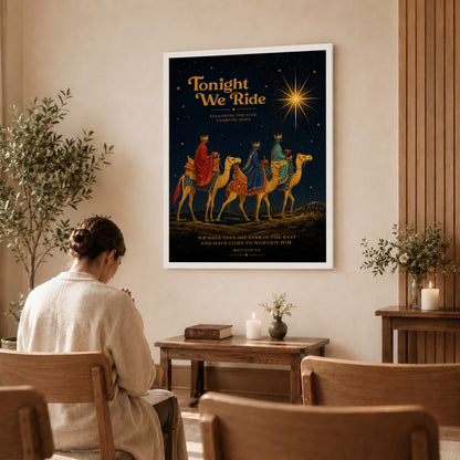 Tonight We Ride Three Wise Men Christian Wall Art Poster/Canvas