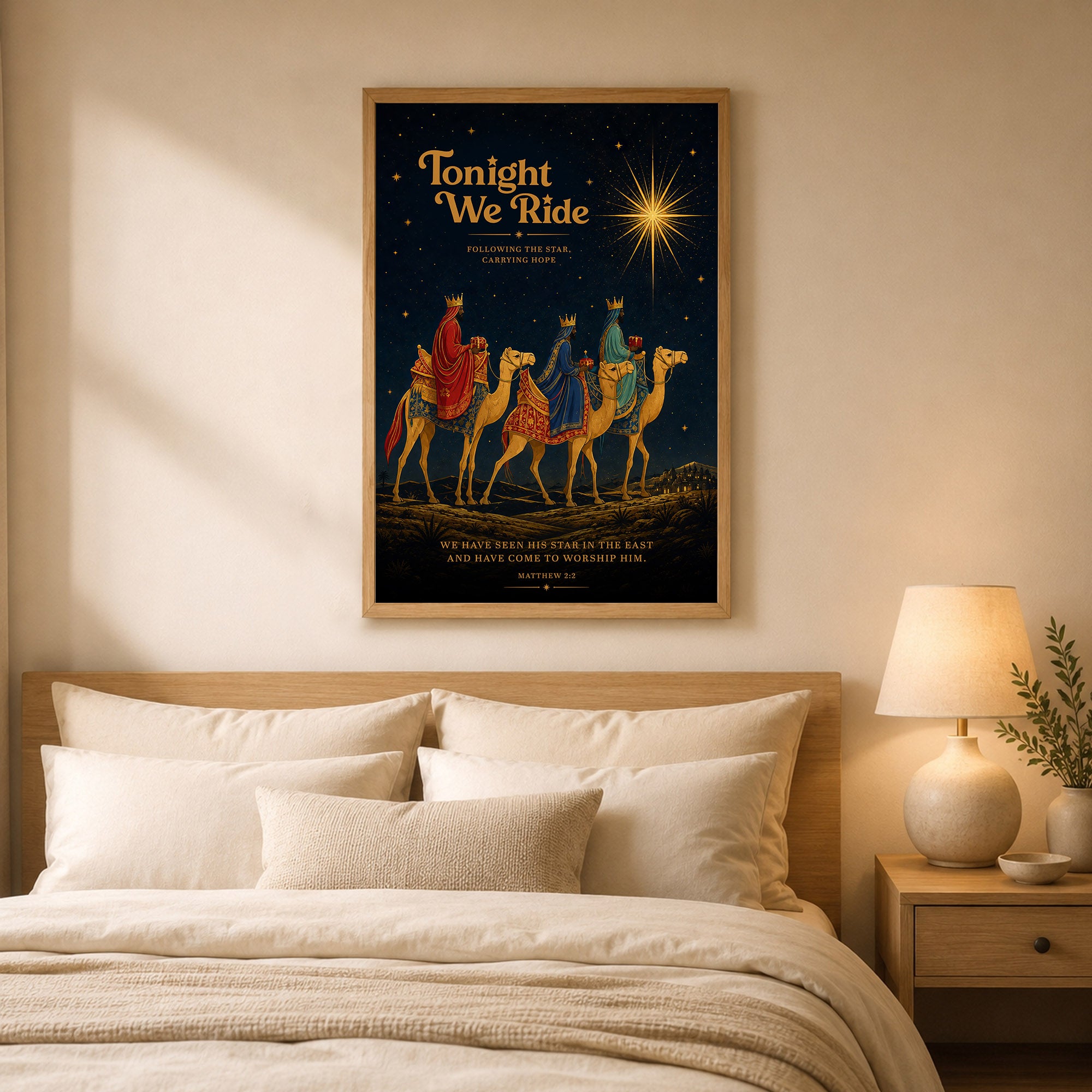 Tonight We Ride Three Wise Men Christian Wall Art Poster/Canvas