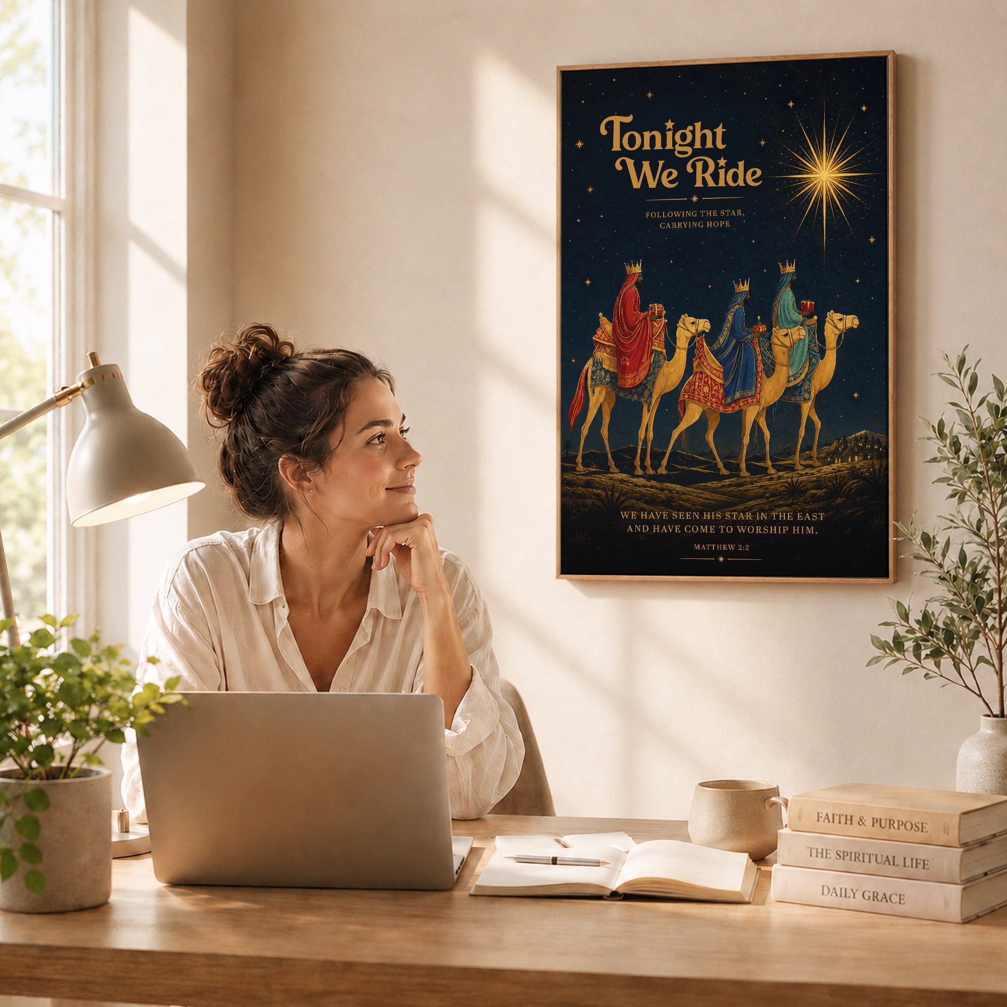 Tonight We Ride Three Wise Men Christian Wall Art Poster/Canvas
