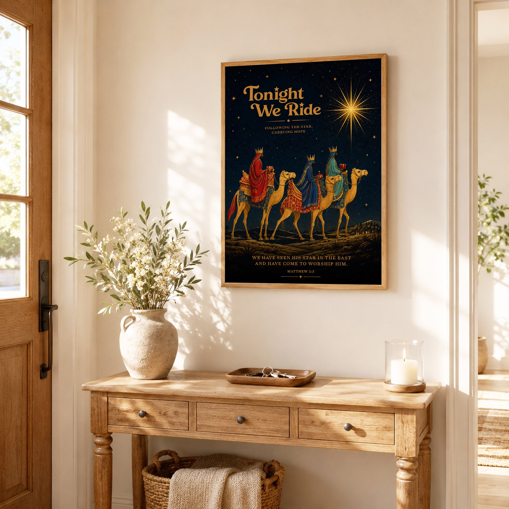 Tonight We Ride Three Wise Men Christian Wall Art Poster/Canvas