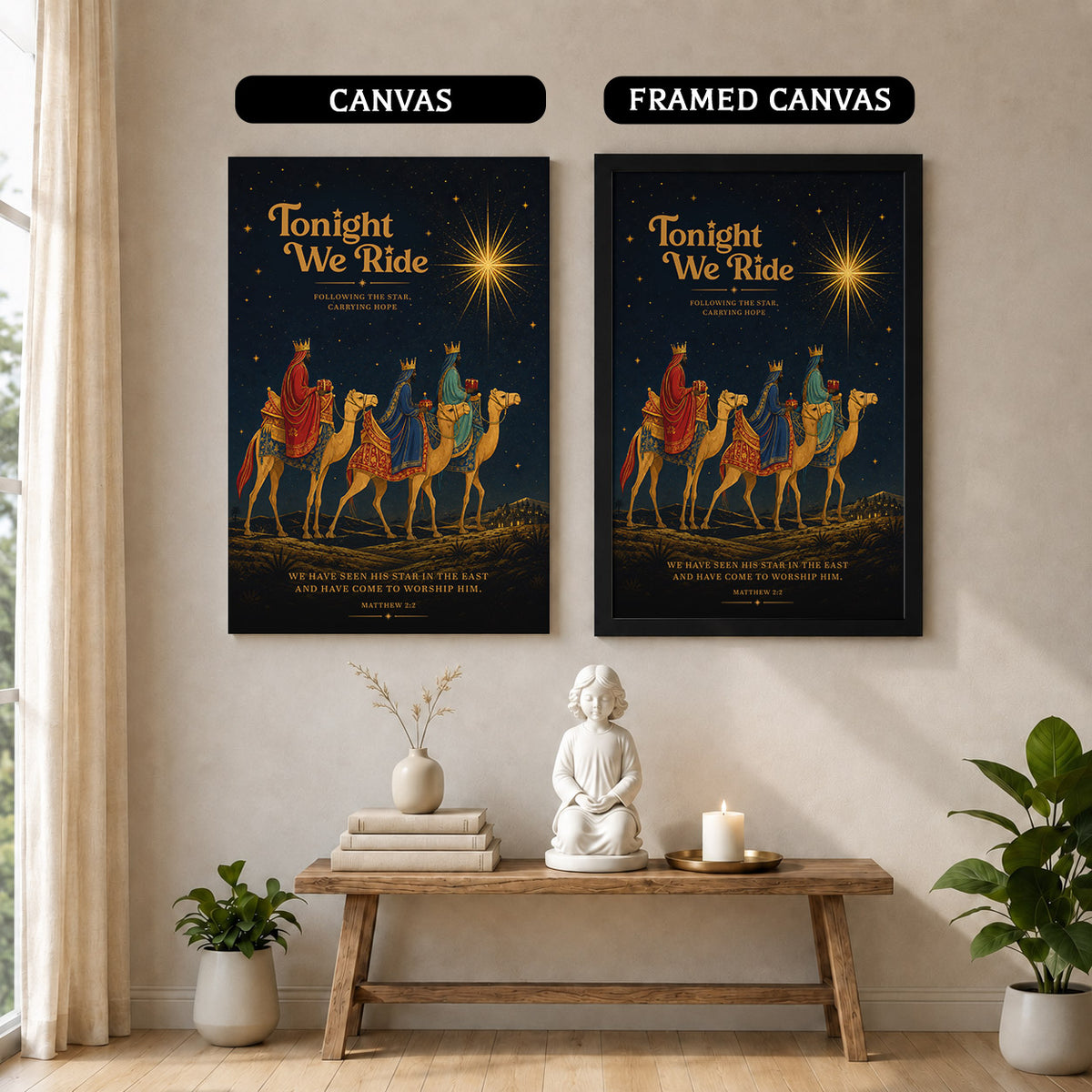 Tonight We Ride Three Wise Men Christian Wall Art Poster/Canvas