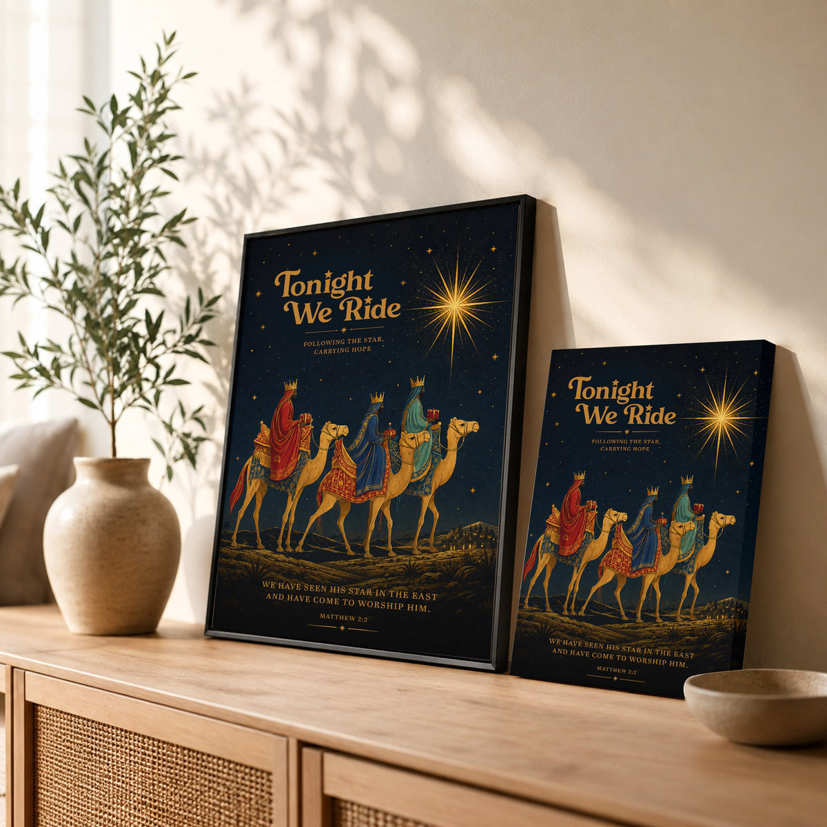 Tonight We Ride Three Wise Men Christian Wall Art Poster/Canvas