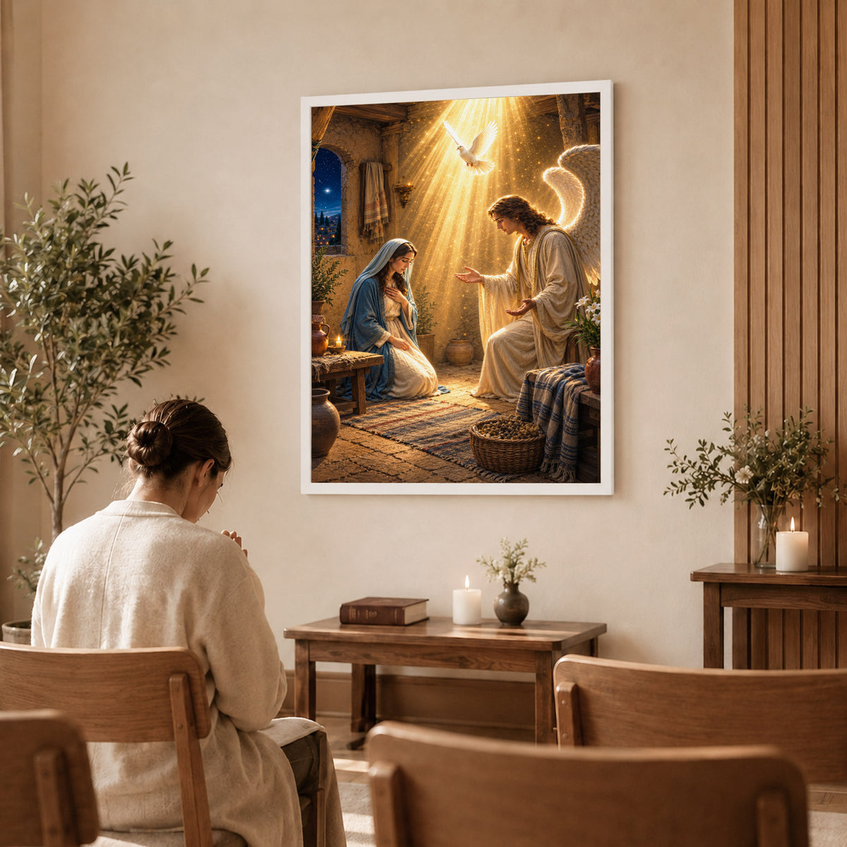 The Annunciation of Mary Christian Wall Art Poster/Canvas