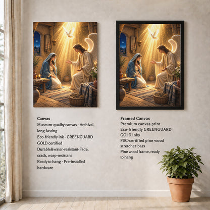 The Annunciation of Mary Christian Wall Art Poster/Canvas