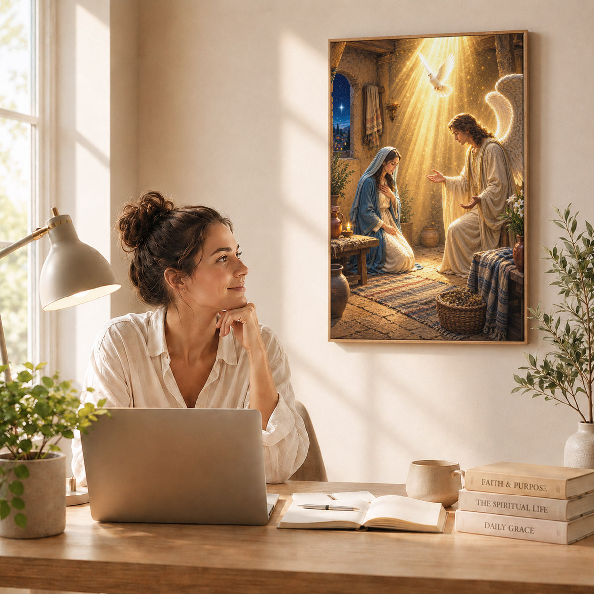 The Annunciation of Mary Christian Wall Art Poster/Canvas