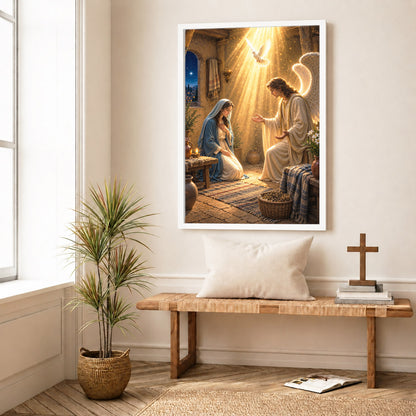 The Annunciation of Mary Christian Wall Art Poster/Canvas