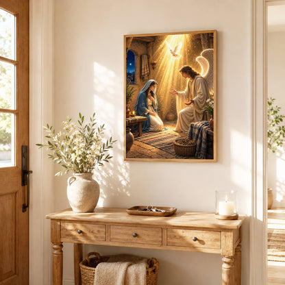 The Annunciation of Mary Christian Wall Art Poster/Canvas