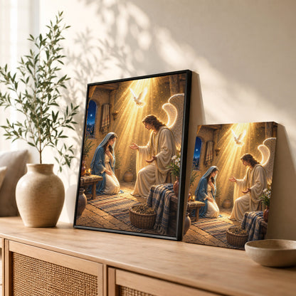The Annunciation of Mary Christian Wall Art Poster/Canvas