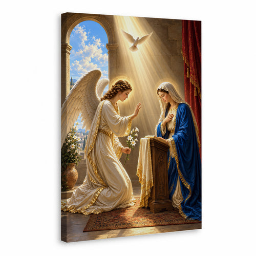 Gabriel and Mary Annunciation Christian Wall Art Poster/Canvas