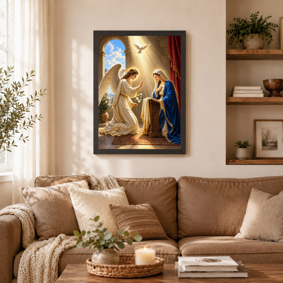 Gabriel and Mary Annunciation Christian Wall Art Poster/Canvas