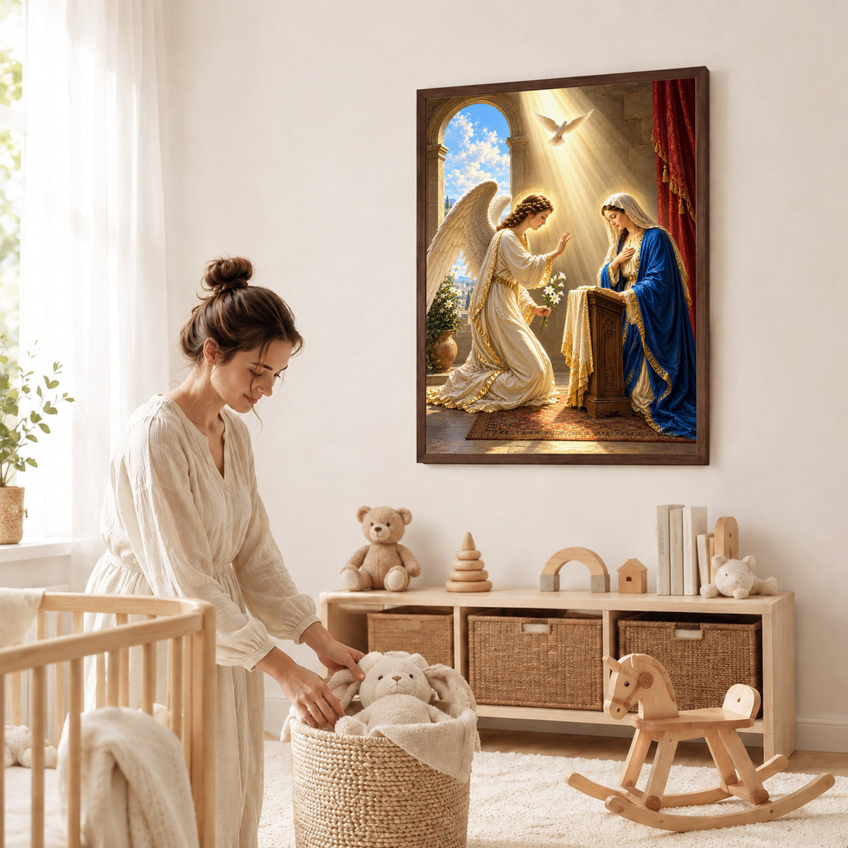 Gabriel and Mary Annunciation Christian Wall Art Poster/Canvas