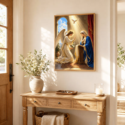 Gabriel and Mary Annunciation Christian Wall Art Poster/Canvas