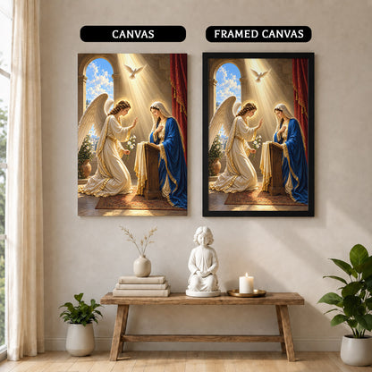 Gabriel and Mary Annunciation Christian Wall Art Poster/Canvas