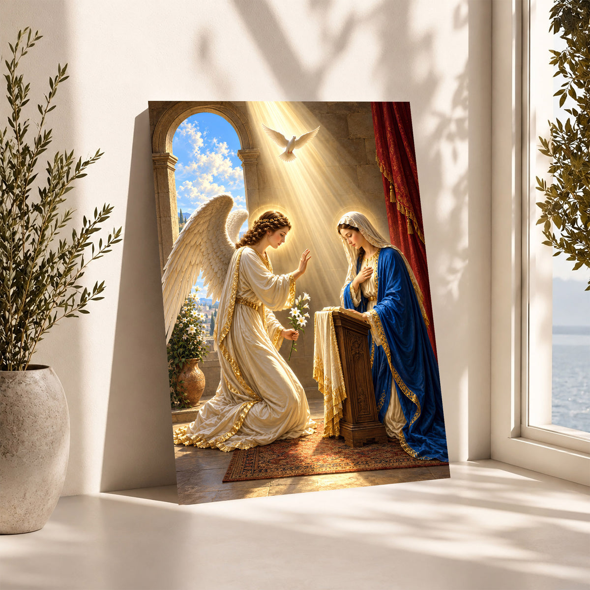 Gabriel and Mary Annunciation Christian Wall Art Poster/Canvas