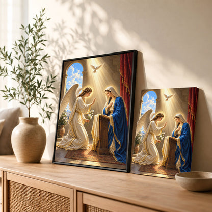 Gabriel and Mary Annunciation Christian Wall Art Poster/Canvas