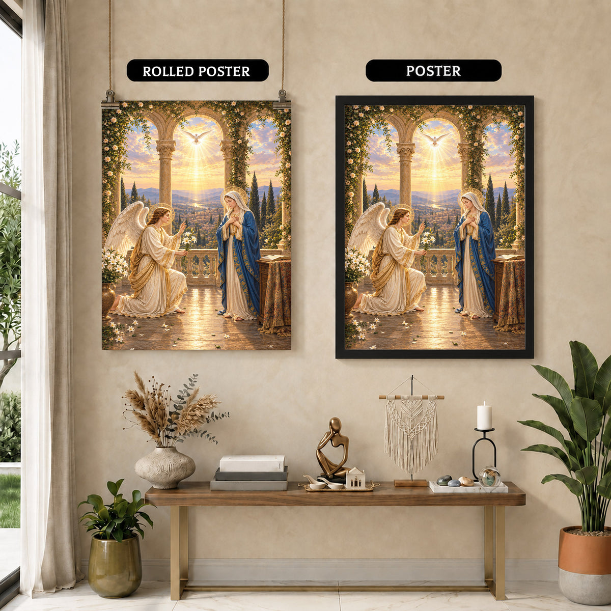 Annunciation of Mary Christian Wall Art Poster/Canvas