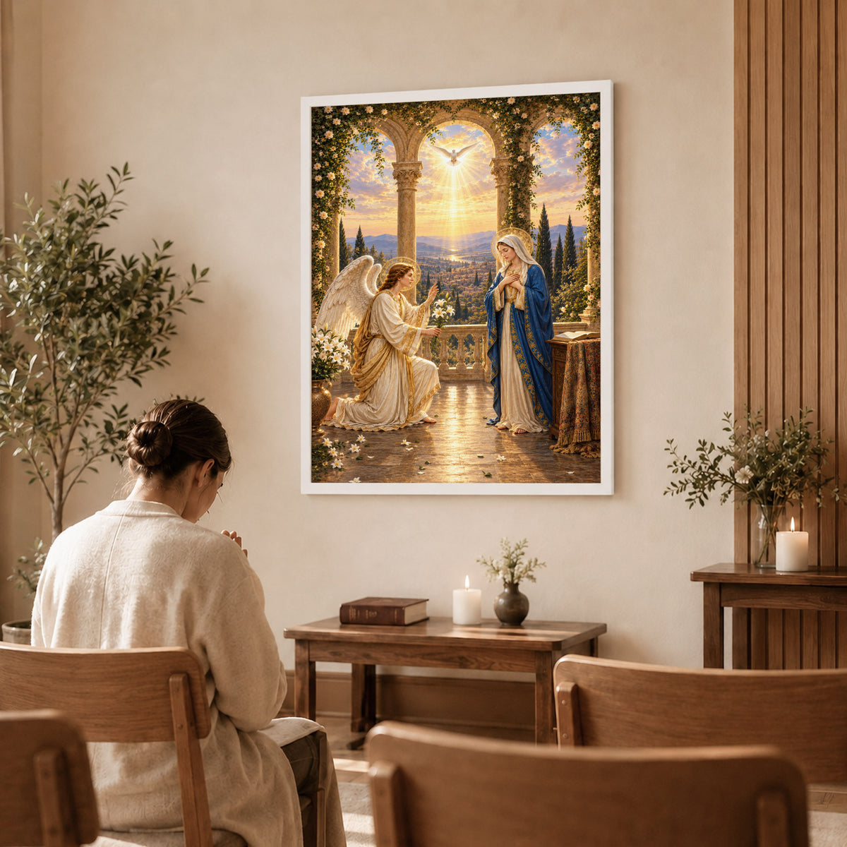 Annunciation of Mary Christian Wall Art Poster/Canvas