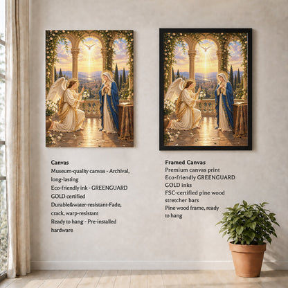Annunciation of Mary Christian Wall Art Poster/Canvas