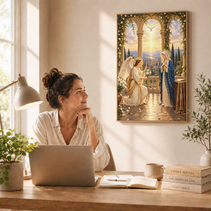 Annunciation of Mary Christian Wall Art Poster/Canvas